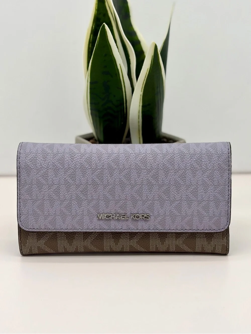 Michael Kors Jet Set Travel Trifold Wallet Lilac Multi